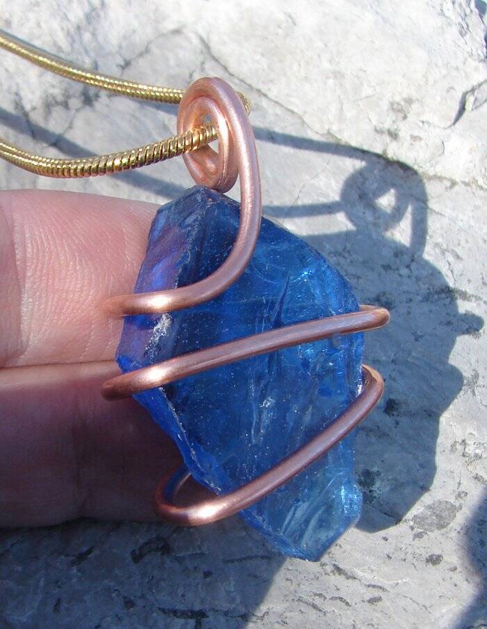 Gorgeous Genuine Monatomic Andara Crystal Pendant Copper #430