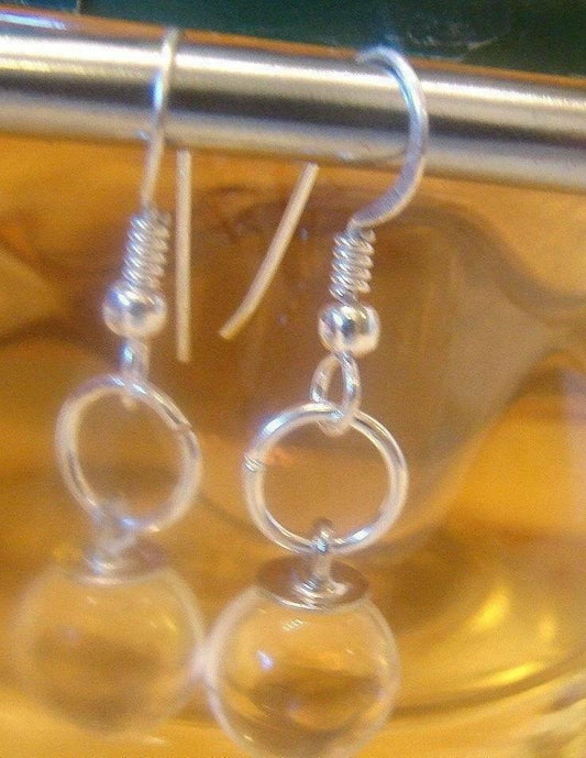 Lemurian Seed Crystal Sphere Earrings - Psychic Pathways
