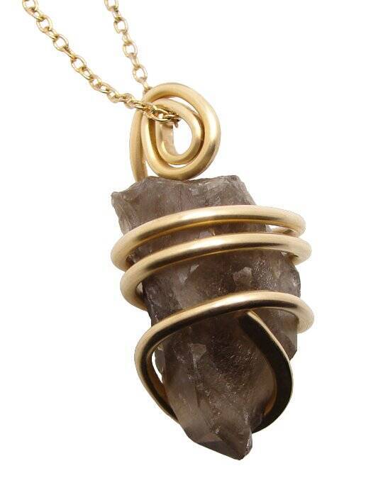 RARE BLACK DRAGON QUARTZ PENDANT IN BRONZE MERLIN'S GOLD 350
