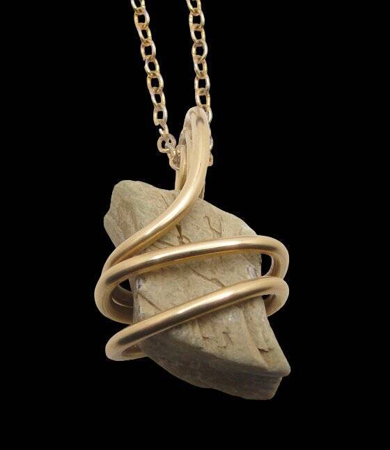 Green Heulandite Crystal Necklace Zeolite Crystal Handmade Crystal Jewelry #4