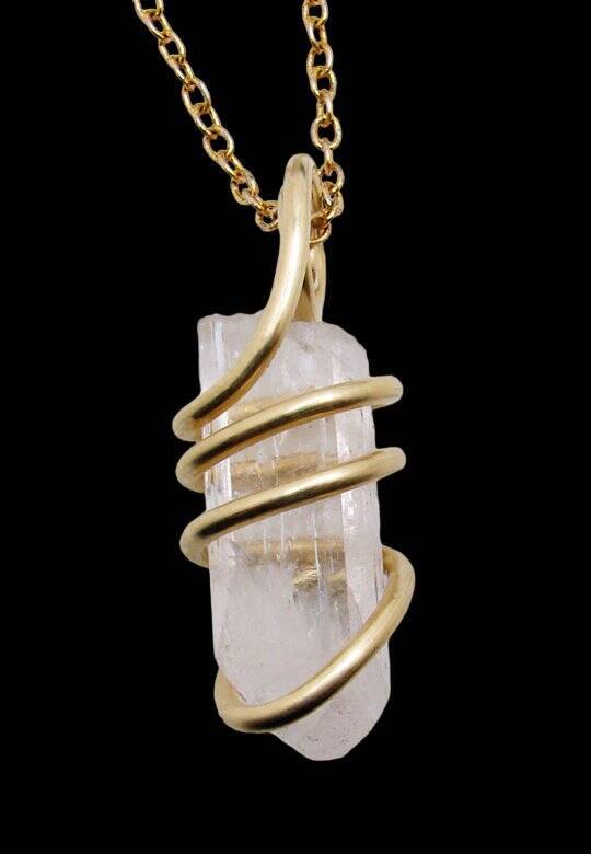 DANBURITE PENDANT RARE & POWERFUL Pleiadian Starbrary Crystal MERLIN'S GOLD 850