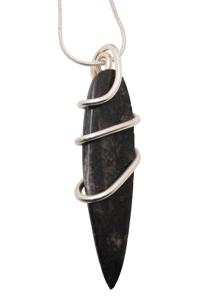Shadow Hunters Deep Sea Moroccan Pendant Paleozoic Orthoceras Science Gift #11