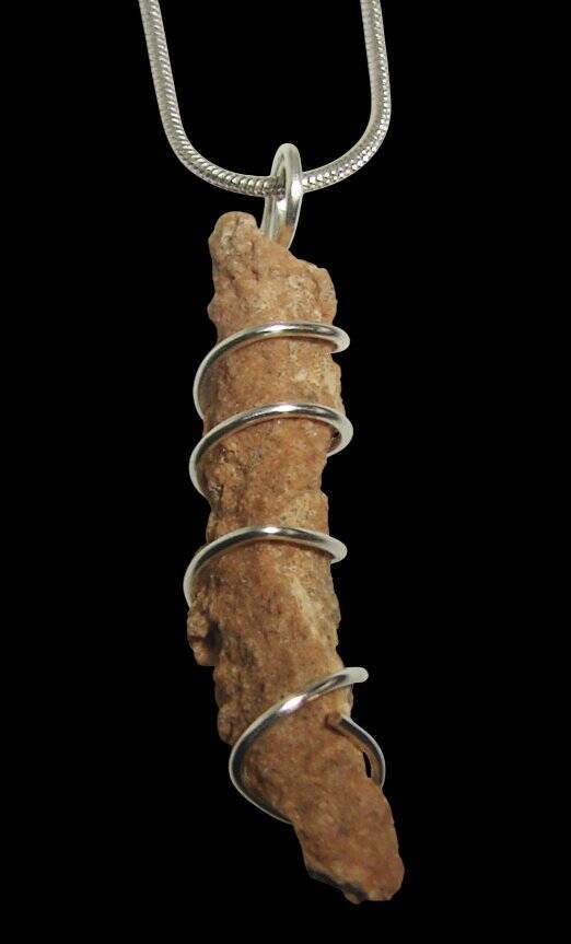 RARE UNUSUAL PRAYER PIPE LIGHTNING STRIKE SARAHA DESERT FULGURITE CRYSTAL #653