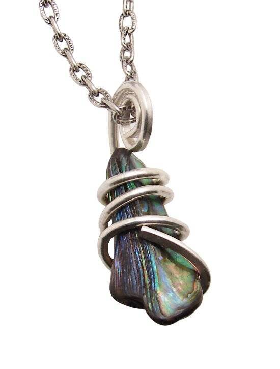 TW: 6.7 grams Abalone Pau Shell Pendant in Sterling Silver #10