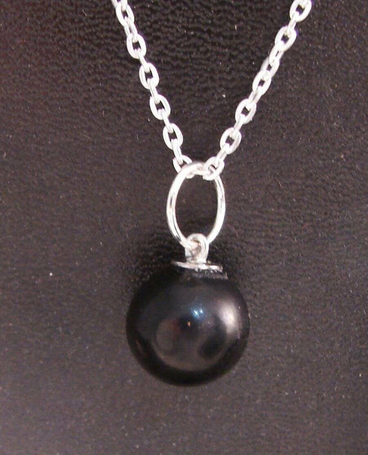 Kundalini Tibetan Jet Siberia (Black Amber Lignite) Pendant Amulet OM AUM 
