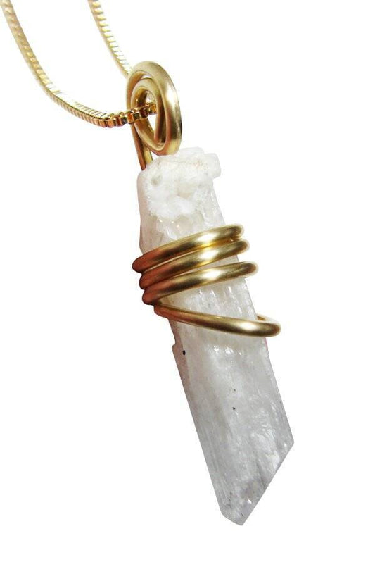 DANBURITE PENDANT RARE & POWERFUL Pleiadian Starbrary Crystal MERLIN'S GOLD #504