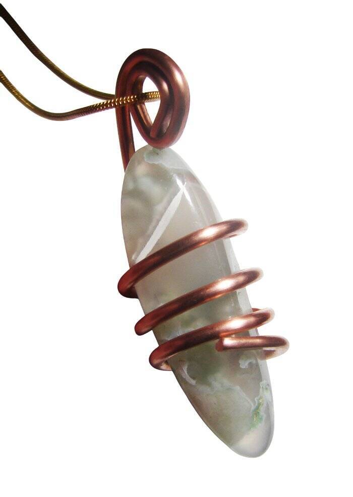 Spirit of Sakura Pendant Natural Agate | Copper / Harmony / Bereavement Gift #21