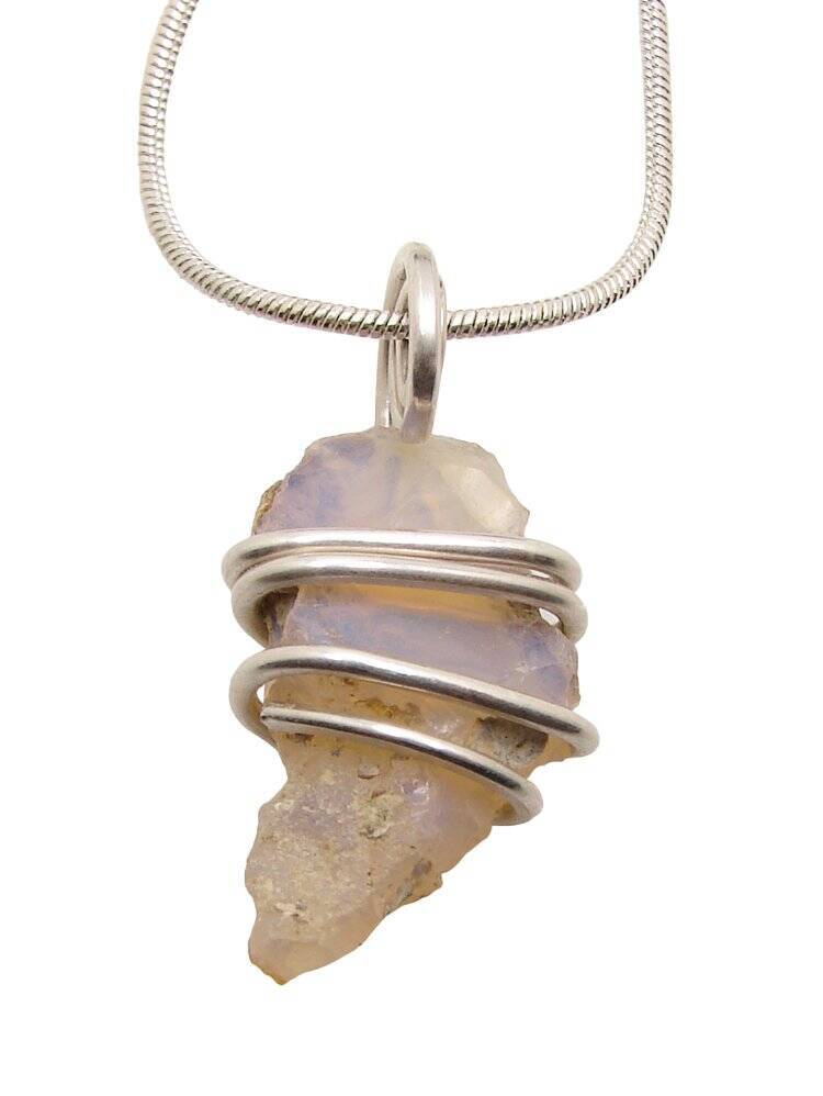Ethiopian Opal Pendant Necklace Sterling Opal Necklace, October Birthstone #3