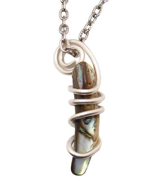 TW: 4.8 grams Abalone Pau Shell Pendant in Sterling Silver #11