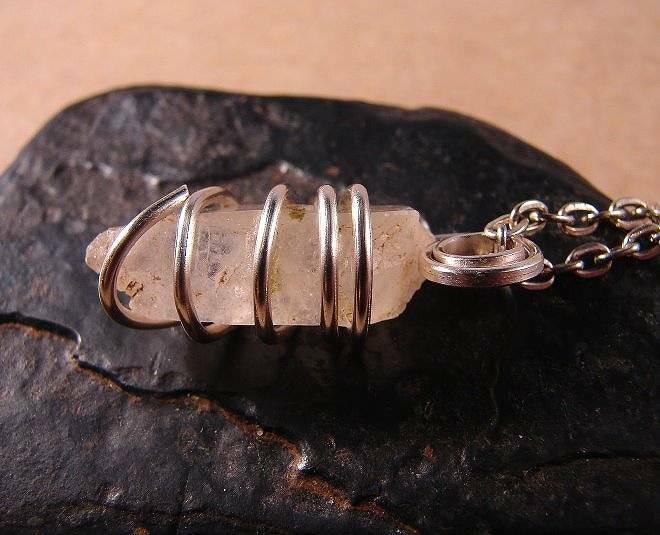 MYSTERIOUS DELPHI ORACLE QUARTZ PENDANT SILVER COPPER MAGIC LOVE #18
