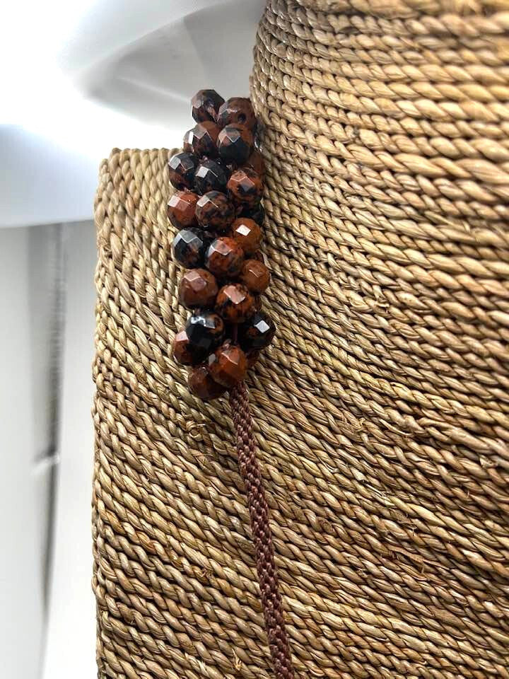 chunky Kay Lynne Nelsen Amber & Agate Necklace