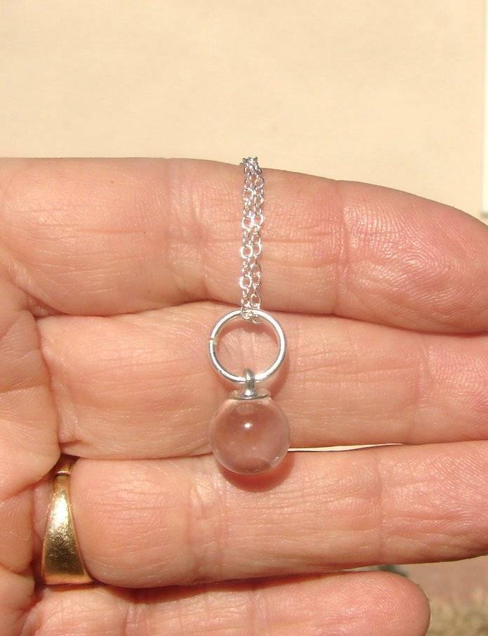 RARE LEMURIAN SEED QUARTZ CRYSTAL SPHERE AMULET REIKI WICCA HEALING