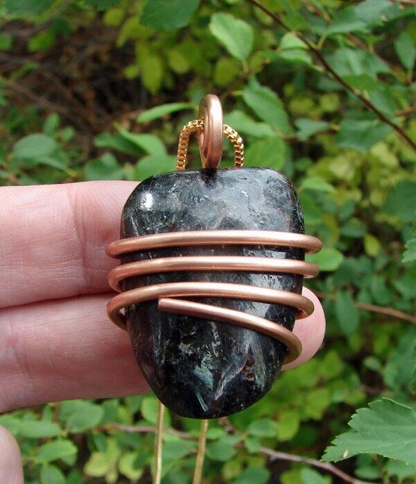 Natural Arfvedsonite Astrophyllite Pendant RUSSIAN Psychic Visions Crystal #12
