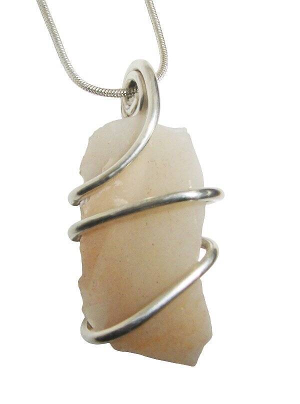NOVACULITE PENDANT IN STERLING SILVER CUT CORDS - BE FREE AGAIN #550