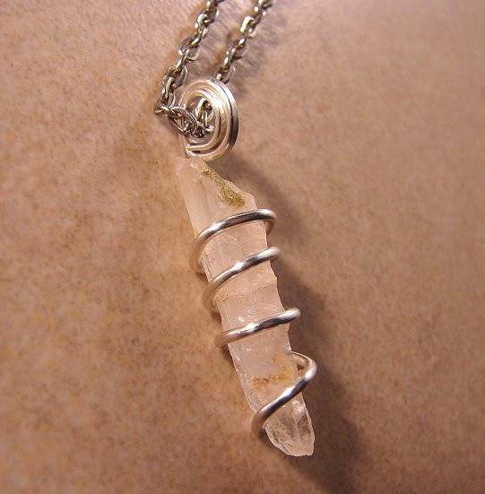 DELPHI ORACLE QUARTZ PENDANT SILVER COPPER MAGIC INCREASE SPIRITUALITY LOVE 31