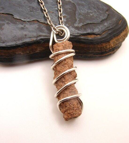 RARE UNUSUAL PRAYER PIPE LIGHTNING STRIKE SARAHA DESERT FULGURITE CRYSTAL #928