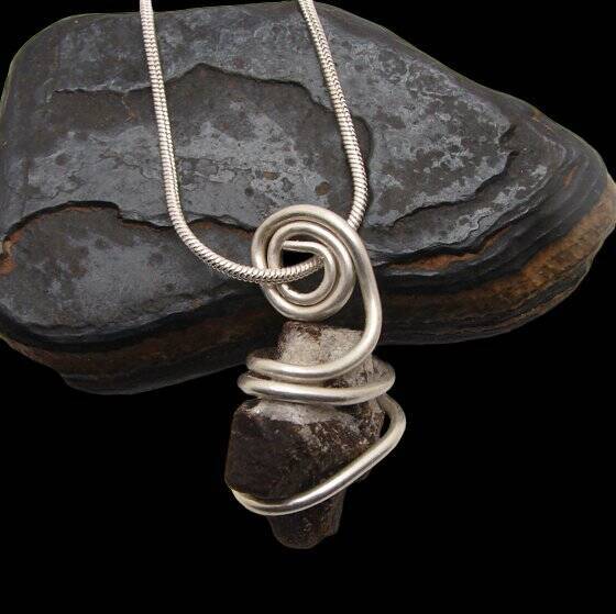 FAERY CROSS NATURAL RUSSIAN STAUROLITE PENDANT IN SILVER #56