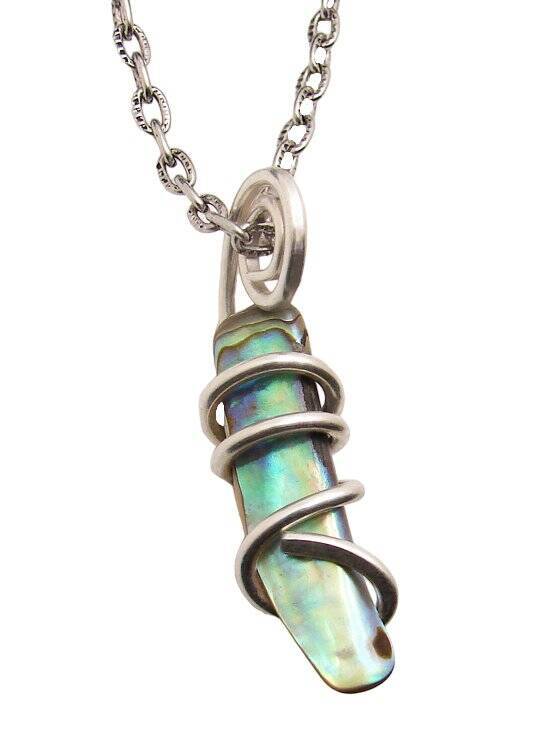 TW: 4.8 grams Abalone Pau Shell Pendant in Sterling Silver #11