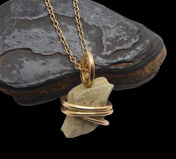 Green Heulandite Crystal Necklace Zeolite Crystal Handmade Crystal Jewelry #4