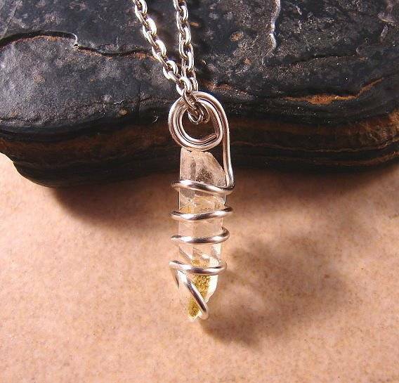 DELPHI ORACLE QUARTZ PENDANT SILVER COPPER SPIRITUALITY LOVE 24
