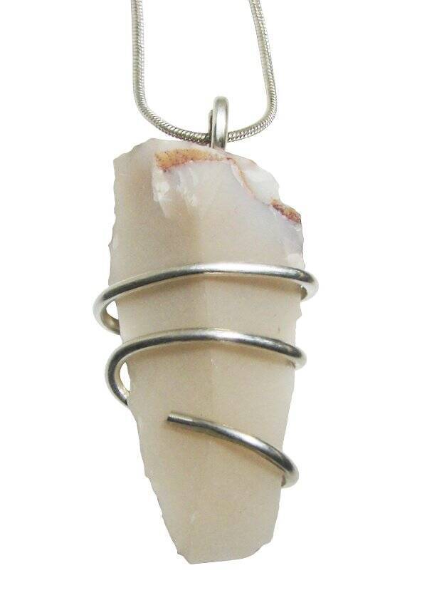 NOVACULITE PENDANT IN STERLING SILVER CUT CORDS - BE FREE AGAIN #555