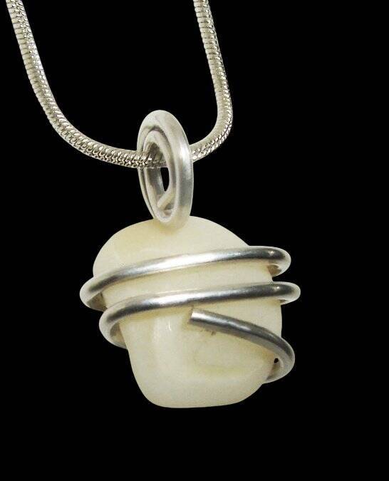 MUSTIKA FISH PEARL BEZOAR STONE AMULET PENDANT - FOUND DEEP INSIDE WILD FISH #51