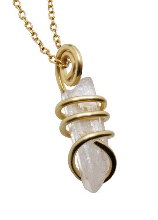 DANBURITE PENDANT RARE & POWERFUL Pleiadian Starbrary Crystal MERLIN'S GOLD 850