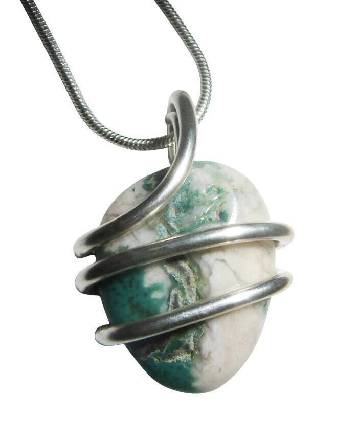 Spirit of Sakura Pendant Natural Agate | 925 Sterling Silver Pendant #10