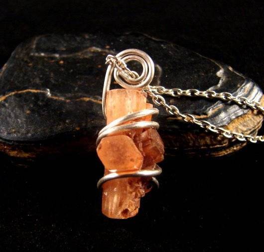 Aragonite Star Crystal Pendant Sterling Silver #4
