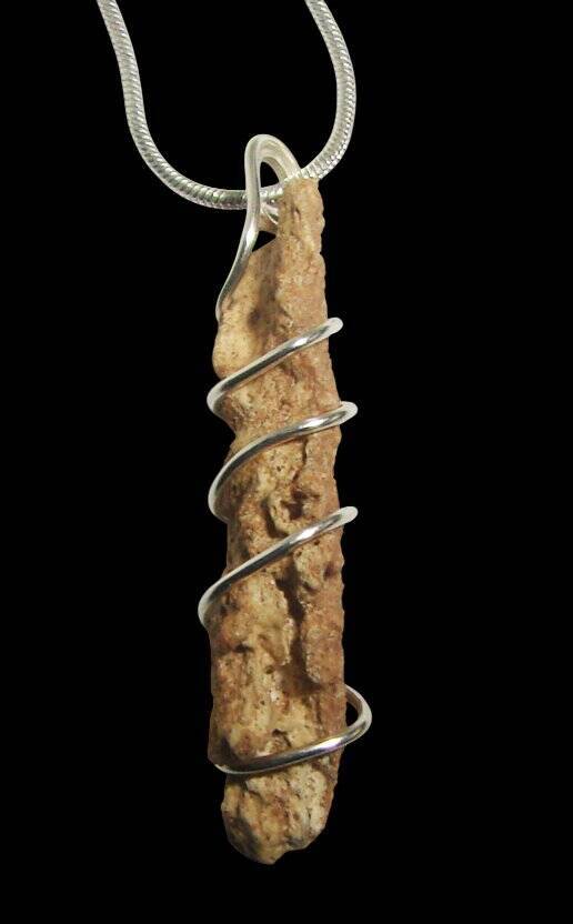 RARE UNUSUAL PRAYER PIPE LIGHTNING STRIKE SARAHA DESERT FULGURITE CRYSTAL #653