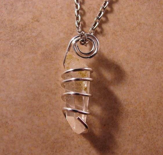 Greek DELPHI ORACLE QUARTZ PENDANT SILVER COPPER MAGIC SPIRITUALITY LOVE 19