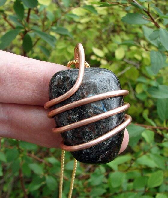 Natural Arfvedsonite Astrophyllite Pendant RUSSIAN Psychic Visions Crystal #12