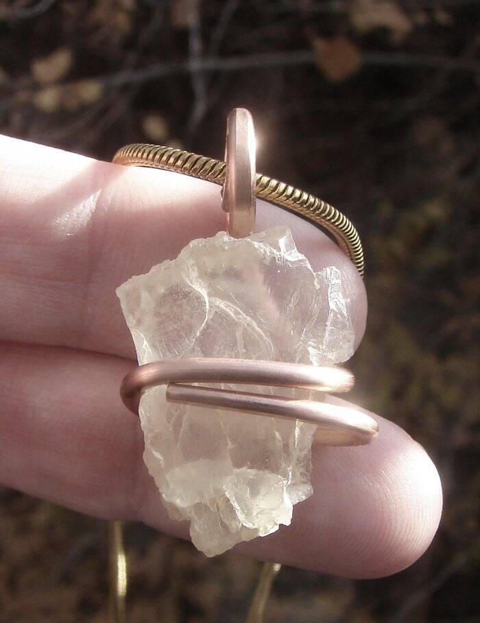 Real Crystals Handmade Petalite Angelic Pendant / Metaphysical Spiritual #53