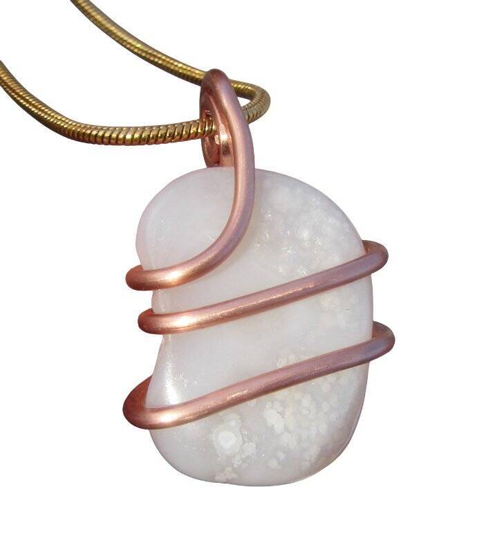 Spirit of Sakura Pendant Natural Agate | Copper / Harmony / Bereavement Gift #23
