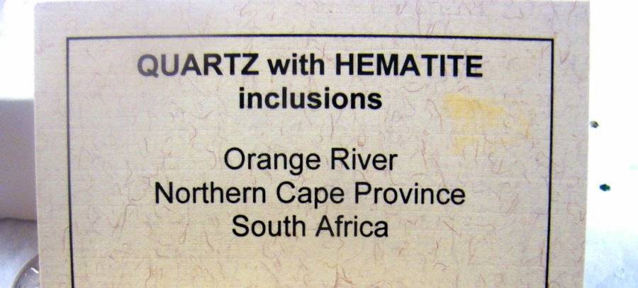 South African Orange River Hematite Quartz Crystal Phantom, Northern Cape Pro