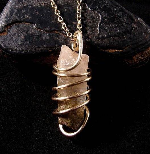 DELPHI ORACLE QUARTZ PENDANT GOLD MAGIC INCREASE SPIRITUALITY LOVE #32
