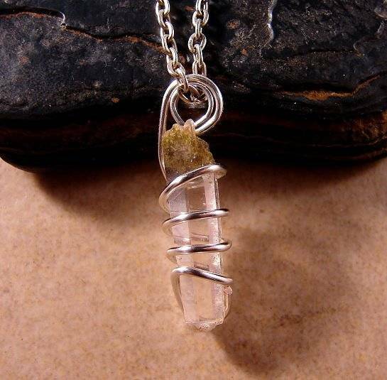 DELPHI ORACLE QUARTZ PENDANT SILVER COPPER MAGIC INCREASE SPIRITUALITY LOVE #20