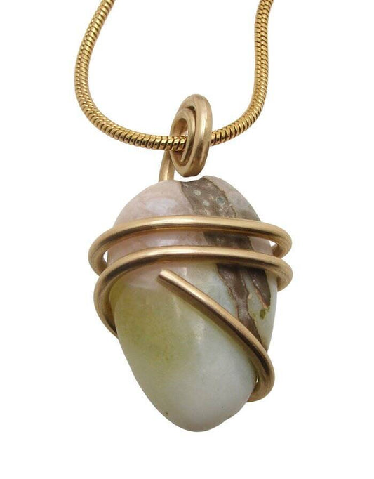 Spirit of Sakura Pendant Natural Agate | Bronze / Harmony / Bereavement Gift #2