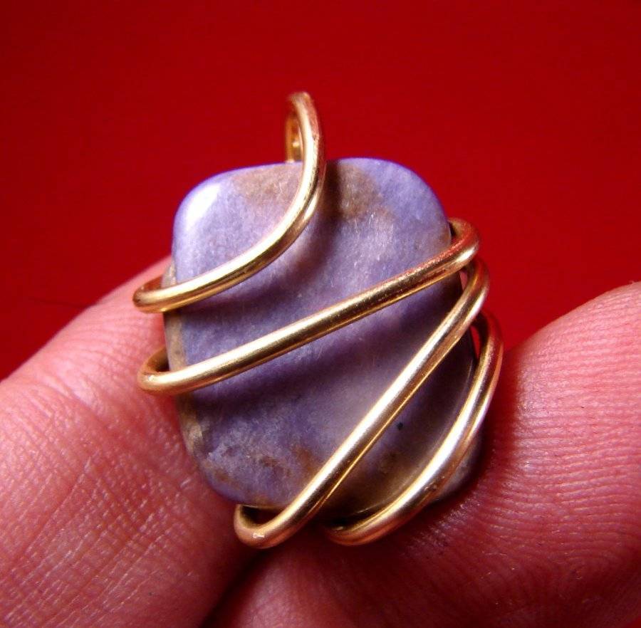SALE Grape Purple Russian Russia Charoite Pendant Bronze Merlin's Gold 20