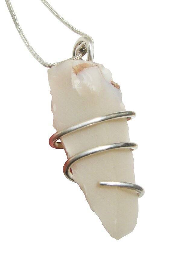 NOVACULITE PENDANT IN STERLING SILVER CUT CORDS - BE FREE AGAIN #555