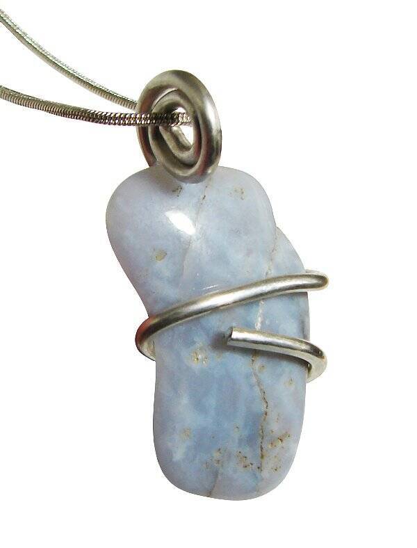 GENUINE ELLENSBURG TRUE BLUE AGATE PENDANT, MEDIUM BLUE #2