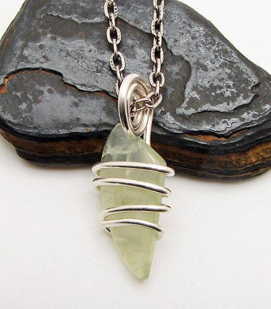 Prehnite Unconditional Love Pendant in Sterling Silver #2