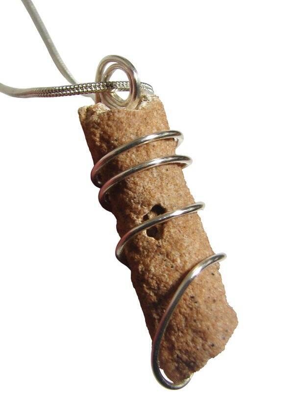 RARE UNUSUAL PRAYER PIPE LIGHTNING STRIKE SARAHA DESERT FULGURITE CRYSTAL #324