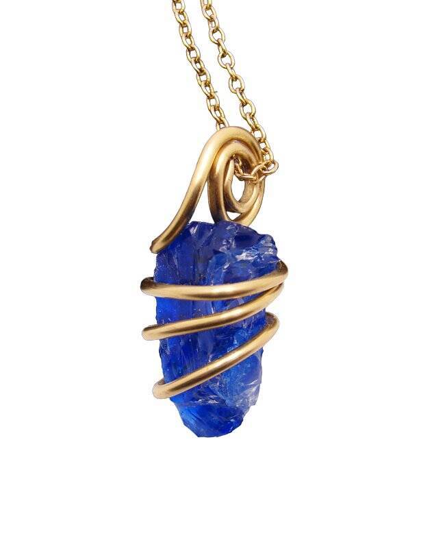 Gorgeous Genuine Monatomic Andara Crystal Pendant Bronze Gold #6002