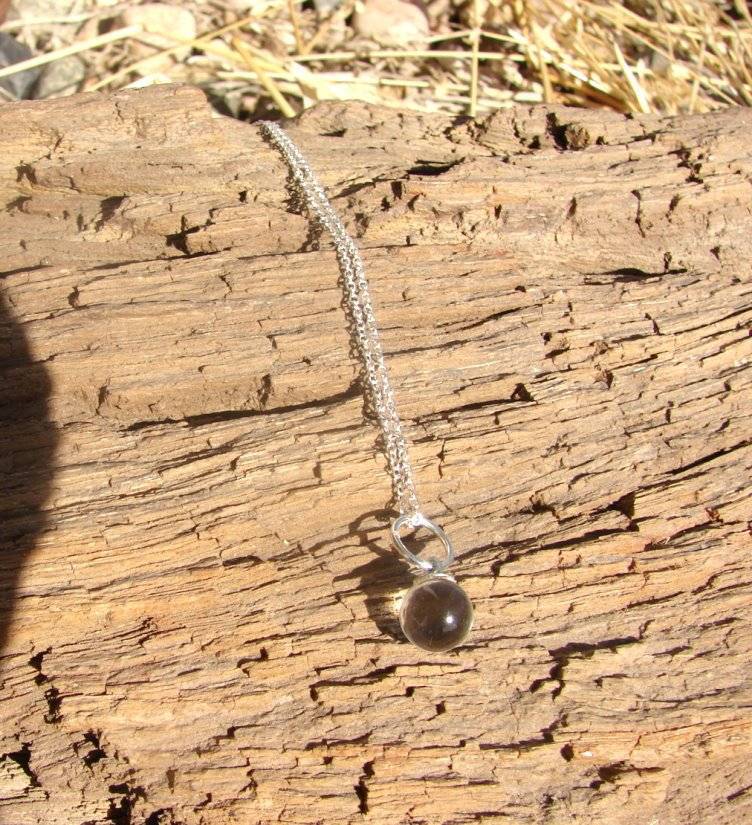 RARE LEMURIAN SEED QUARTZ CRYSTAL SPHERE AMULET REIKI WICCA HEALING