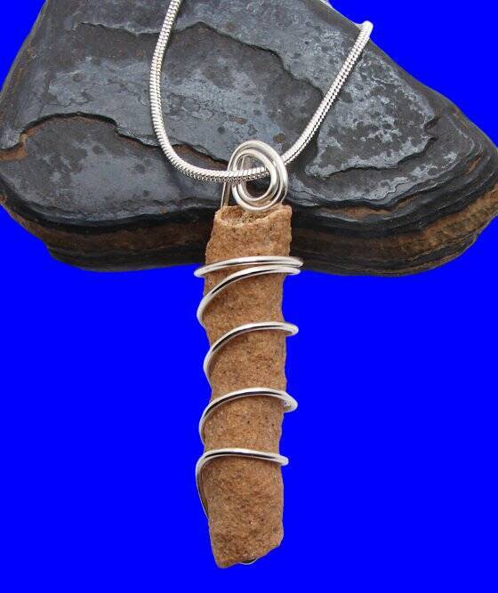 RARE UNUSUAL PRAYER PIPE LIGHTNING STRIKE SARAHA DESERT FULGURITE CRYSTAL #250