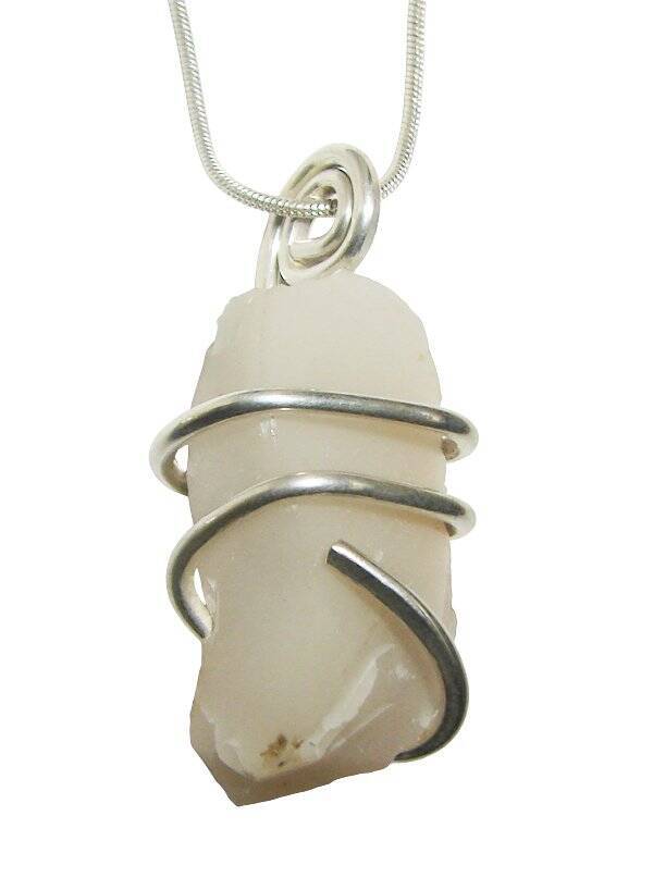 NOVACULITE PENDANT IN STERLING SILVER CUT CORDS - BE FREE AGAIN #550