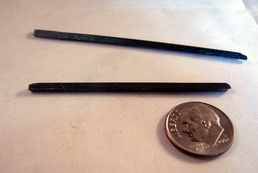 2 STIBNITE WANDS- Wu Ling Antimony Mine , Jiangxi Prov., - CHINA #2