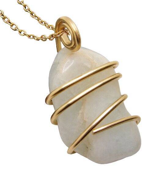 Tranquility ANDEAN PERUVIAN OPAL AMULET PENDANT Gold #101