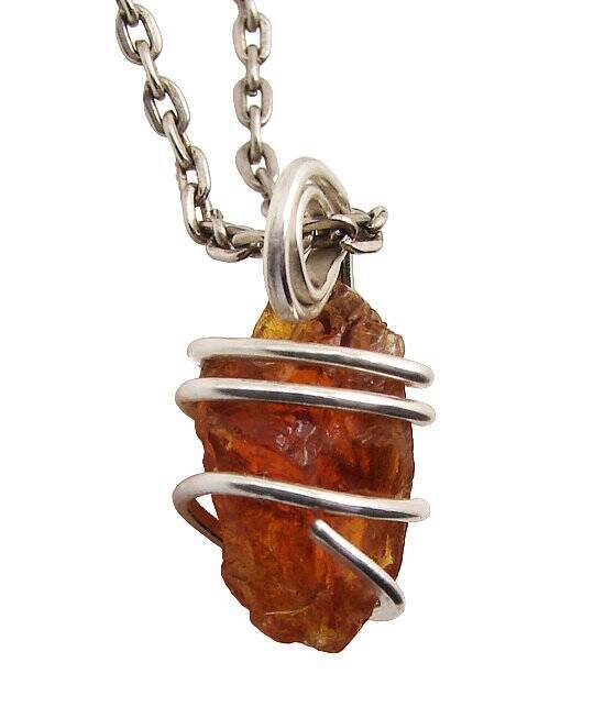 RARE AFRICAN CONGO LEMURIAN NATURAL CITRINE KUNDALINI QUARTZ WAND PENDANT #48